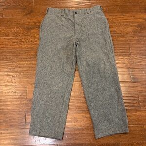 Vtg LL Bean Wool Pants Suspender Buttons Size 38 Hunting Field Guide Mountain